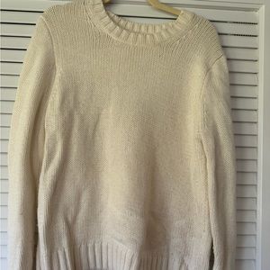 Chunky Cream Knit J. Crew Sweater L